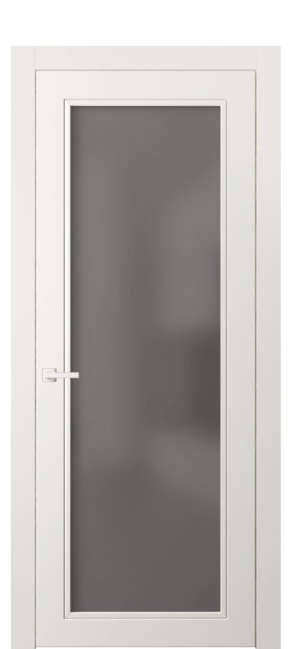 Межкомнатная дверь Neo Classic 8000 Матовый жемчужный Сатинированное серое стекло, триплекс Цена 82170 ₽ | Volhovec