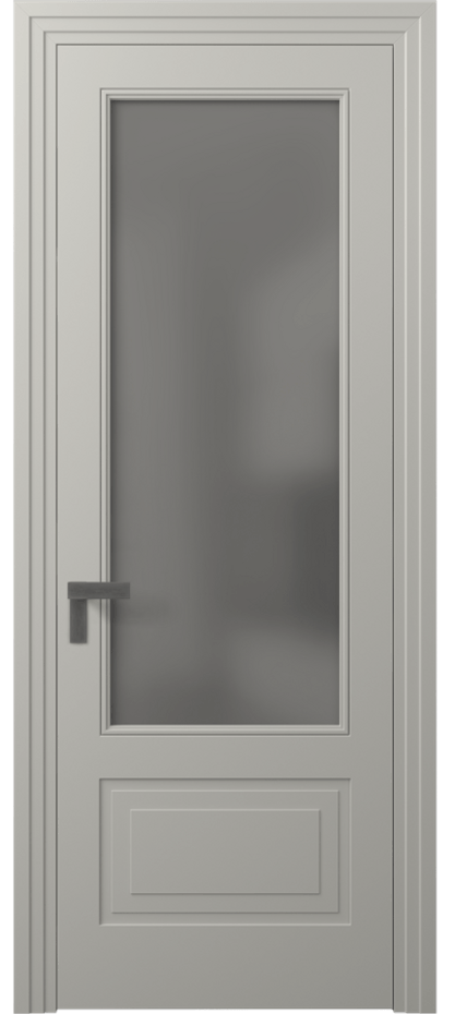 Межкомнатная дверь Rocca 8342 Матовый тёплый серый Сатинированное серое стекло, триплекс Цена 66319 ₽ | Volhovec