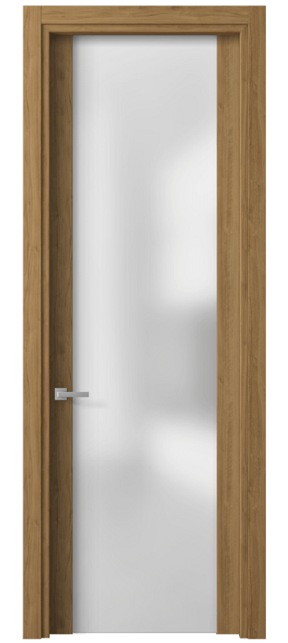 Межкомнатная дверь Planum 4114 Грецкий орех Сатинированное стекло Цена 33431 ₽ | Volhovec