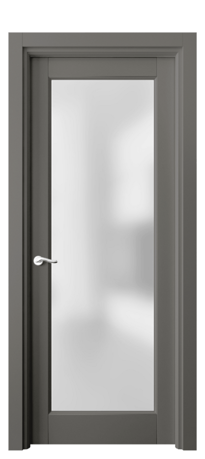 Межкомнатная дверь Лигнум 0700 Матовый классический серый Сатинированное стекло Цена 98999 ₽ | Volhovec
