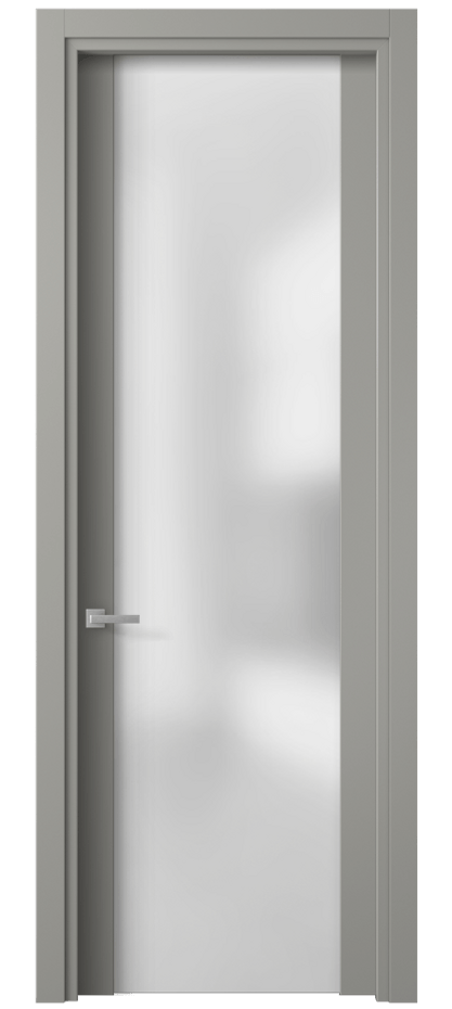 Межкомнатная дверь Planum 4114 Матовый нейтральный серый Сатинированное стекло Цена 12037700 so'm | Volhovec