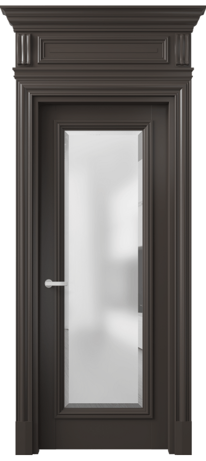 Дверь межкомнатная Antique 7300 Бук антрацит Сатинированное стекло с фацетом, 6 мм КЭП + Объёмный фриз + Карниз БАН Цена 6470 AZE Наличники уже входят в базовый комплект. Фабрика дверей Волховец 8 (800) 551 43 19 Межкомнатная дверь Antique 7300 Бук антрацит Сатинированное стекло с фацетом, 6 мм Цена 6470 AZE | Volhovec