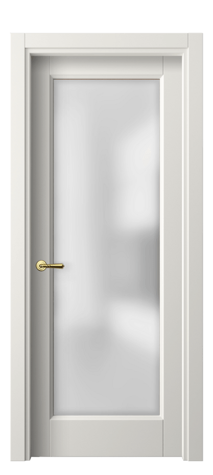 Межкомнатная дверь Galant 1402 ПЭТ белоснежный Сатинированное стекло Цена 26959 ₽ | Volhovec