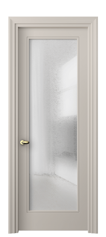 Межкомнатная дверь Esse 8502 Матовый светло-бежевый Фактурное стекло "Лёд", триплекс Цена 72099 ₽ | Volhovec