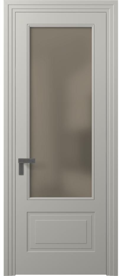 Дверь межкомнатная Рокка 8342 Матовый тёплый серый Сатинированное бронзовое стекло, триплекс Каскадный компланарный наличник МТСР Цена 74239 ₽ Наличники уже входят в базовый комплект. Фабрика дверей Волховец 8 (800) 551 43 19 Межкомнатная дверь Рокка 8342 Матовый тёплый серый Сатинированное бронзовое стекло, триплекс Цена 74239 ₽ | Volhovec