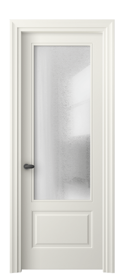 Межкомнатная дверь Esse 8542 Матовый жемчужный Фактурное стекло "Лёд", триплекс Цена 72099 ₽ | Volhovec