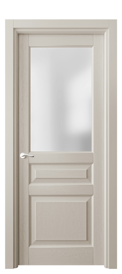 Межкомнатная дверь Lignum 0710 Дуб светло-бежевый Сатинированное стекло Цена 102479 ₽ | Volhovec