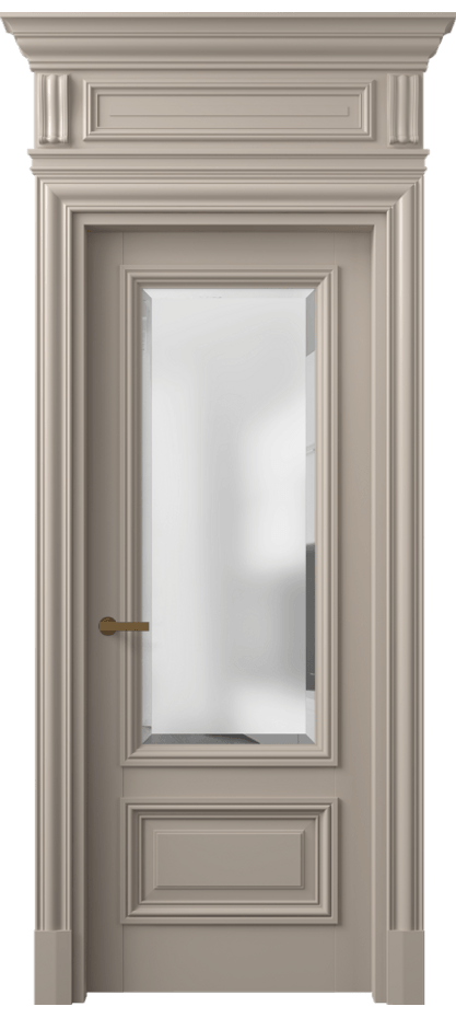 Межкомнатная дверь Antique 7306 Бук бисквитный Сатинированное стекло с фацетом, 6 мм Цена 124183 ₽ | Volhovec