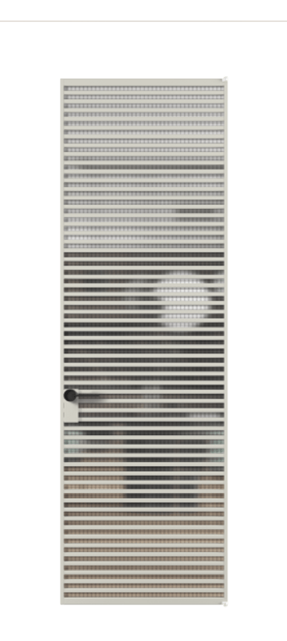 Алюминиевая дверь АЛПЛ040.07 Алюминий тёплый серый Декоративное стекло с сеткой "Mesh silver", триплекс, 6 мм Цена 201360  | Volhovec