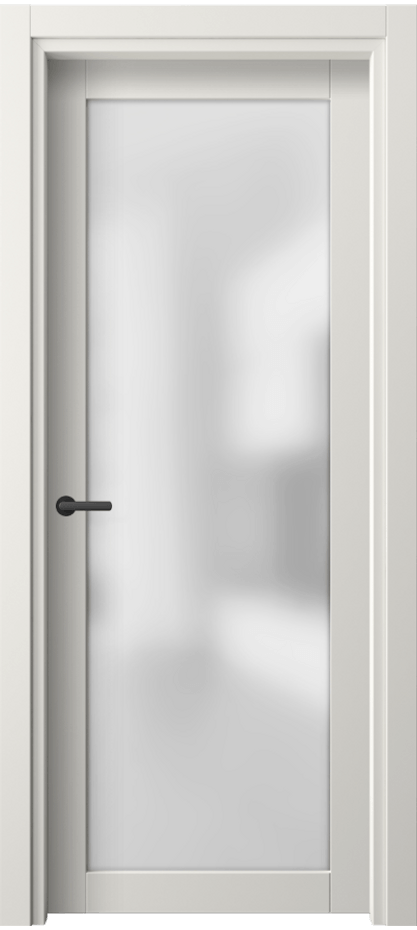Межкомнатная дверь Нео 2102 ПЭТ белоснежный Сатинированное стекло Цена 26649 ₽ | Volhovec
