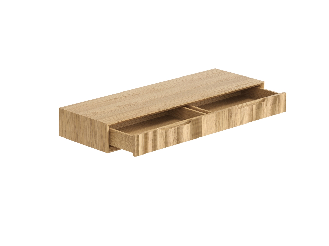 Консоль подвесная Velvet 2 ящика дуб соломенный матовый