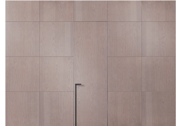 Панели для отделки стен Стеновая панель в древесной отделке Дуб дымчатый. Цвет Дуб дымчатый. Материал Шпон ценных пород. Коллекция Древесные отделки. Картинка.