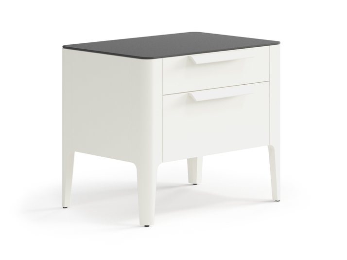 Мебель Тумба прикроватная Piega 2 ящика. Цвет Матовый молочно-белый. Материал Гладкая эмаль. Коллекция Тумба прикроватная Piega 2 ящика. Фото. Мебель Тумба прикроватная Piega 2 ящика. Цвет Матовый молочно-белый. Материал Гладкая эмаль. Коллекция Тумба прикроватная Piega 2 ящика. Картинка.