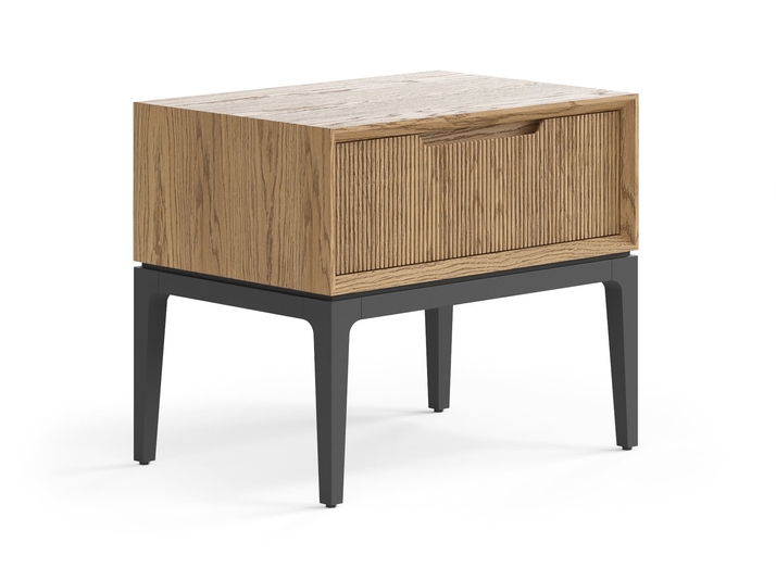 Мебель Тумба прикроватная Velvet 1 ящик. Цвет Дуб мускатный матовый. Материал Массив дуба матовый. Коллекция Тумба прикроватная Velvet 1 ящик. Картинка.