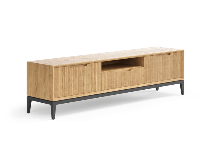 Мебель ТВ тумба Velvet. Цвет Дуб пшеничный матовый. Материал Массив дуба матовый. Коллекция ТВ тумба Velvet. Картинка.