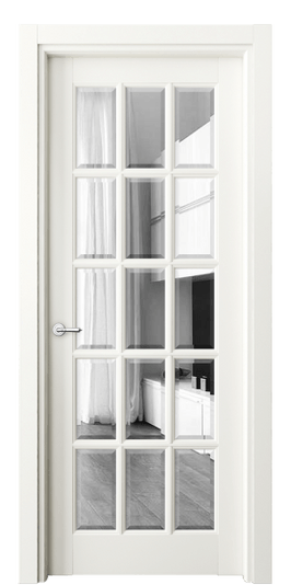 Дверь межкомнатная 6311 БЖМ САТ-Ф. Цвет Бук жемчуг. Материал Массив бука эмаль. Коллекция Toscana Grigliato. Картинка.