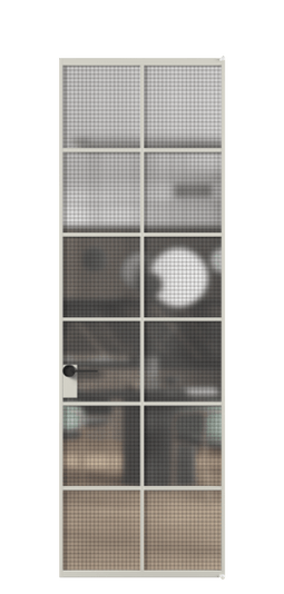 Дверь межкомнатная АЛПЛ040.05 АТСР MS. Цвет Алюминий тёплый серый. Материал Алюминий в эмали. Коллекция Formato. Картинка.