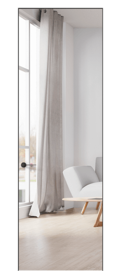 Дверь межкомнатная АКУ 00010 спец ЗЕР Зеркало с одной стороны, ПЭБЛ ПЭТ белоснежный. Цвет Зеркало с одной стороны. Материал Зеркало. Коллекция Planum Pro. Картинка.