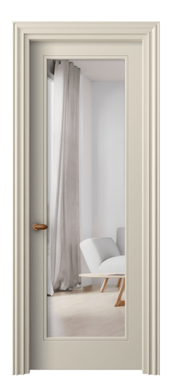 Дверь межкомнатная 8502 МБСР ЗЕР. Цвет Матовый бежево-серый. Материал Гладкая эмаль. Коллекция Esse. Картинка.
