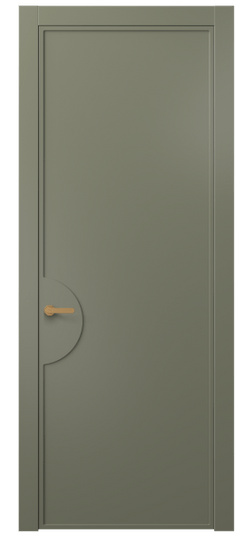 Дверь межкомнатная АКП 8604 МОТ. Цвет Матовый оливковый тёмный. Материал Гладкая эмаль. Коллекция Frame. Картинка.