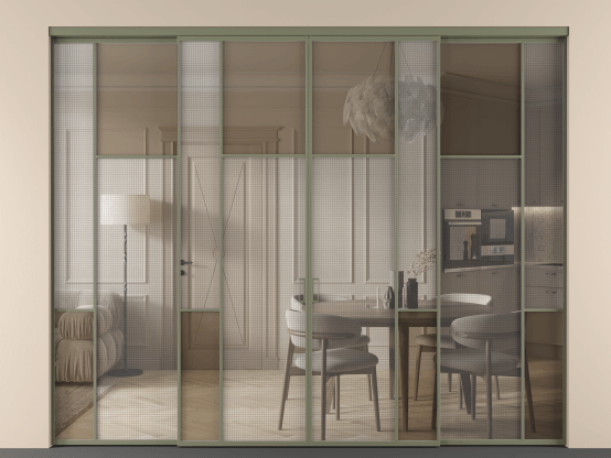 Алюминевая перегородка vnt4_5_АОТ_MS+Бронза триплекс_new. Цвет Алюминий оливковый тёмный. Материал Алюминий в эмали. Коллекция Перегородка Mosaic внутри проёма 4 створки. Фото. Алюминевая перегородка vnt4_5_АОТ_MS+Бронза триплекс_new. Цвет Алюминий оливковый тёмный. Материал Алюминий в эмали. Коллекция Перегородка Mosaic внутри проёма 4 створки. Картинка.