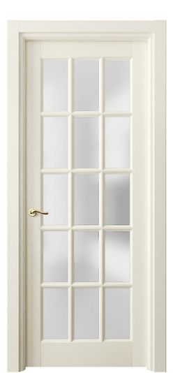 Дверь межкомнатная 0708 ДМБ САТ. Цвет Дуб молочно-белый. Материал Массив дуба эмаль. Коллекция Lignum. Картинка.