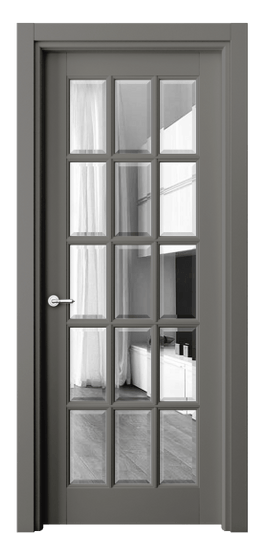 Межкомнатная дверь 6311 МКЛС Зеркало с фацетом. Цвет Матовый классический серый. Материал Гладкая эмаль. Коллекция Тоскана Грильято. Фото. Дверь межкомнатная 6311 МКЛС Зеркало с фацетом. Цвет Матовый классический серый. Материал Гладкая эмаль. Коллекция Тоскана Грильято. Картинка.
