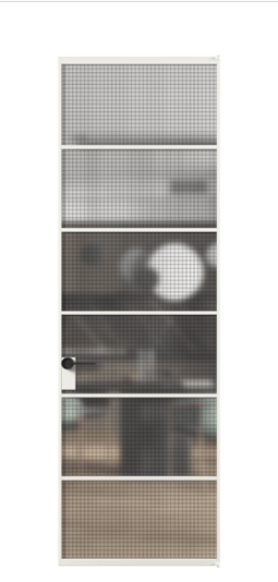 Дверь межкомнатная АЛПЛ040.04 АССР MS. Цвет Алюминий светло-серый. Материал Алюминий в эмали. Коллекция Formato. Картинка.