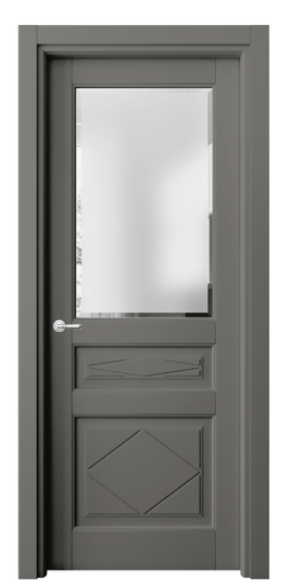 Межкомнатная дверь 6344 МКЛС САТ Ф. Цвет Матовый классический серый. Материал Гладкая эмаль. Коллекция Тоскана Ромбо. Фото. Дверь межкомнатная 6344 МКЛС САТ Ф. Цвет Матовый классический серый. Материал Гладкая эмаль. Коллекция Тоскана Ромбо. Картинка.