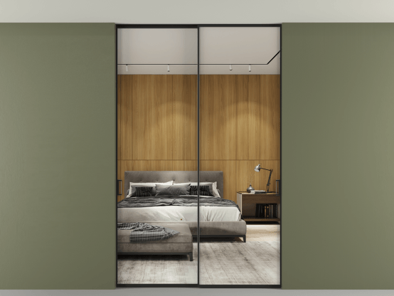 Алюминевая перегородка p2_01 Зеркало триплекс ЧЕР. Цвет Алюминий Черный. Материал Алюминий. Коллекция Перегородка Formato внутри проёма скрытое крепление в потолок 2 створки. Фото. Алюминевая перегородка p2_01 Зеркало триплекс ЧЕР. Цвет Алюминий Черный. Материал Алюминий. Коллекция Перегородка Formato внутри проёма скрытое крепление в потолок 2 створки. Картинка.