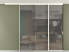 Перегородка Formato вдоль стены на потолок телескопик синхро 3