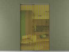 Перегородка Formato внутри проёма 2 створки