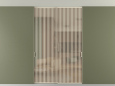 Перегородка Формато внутри проёма скрытое крепление в потолок 2 створки