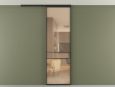 Перегородка Формато вдоль стены на потолок 1 створка