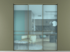 Перегородка Formato внутри проёма 3 створки