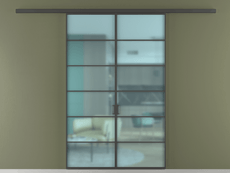 Перегородка Формато вдоль стены 2 створки