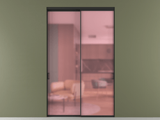 Перегородка Формато внутри проёма 2 створки