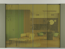 Перегородка Formato внутри проёма скрытое крепление в потолок 4 створки