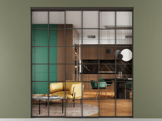 Перегородка Formato внутри проёма 3 створки