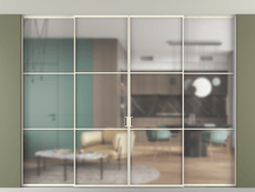 Перегородка Формато внутри проёма скрытое крепление в потолок 4 створки