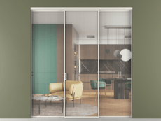 Перегородка Formato внутри проёма трёхстворчатая