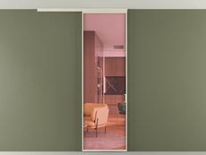 Перегородка Формато вдоль стены на потолок 1 створка