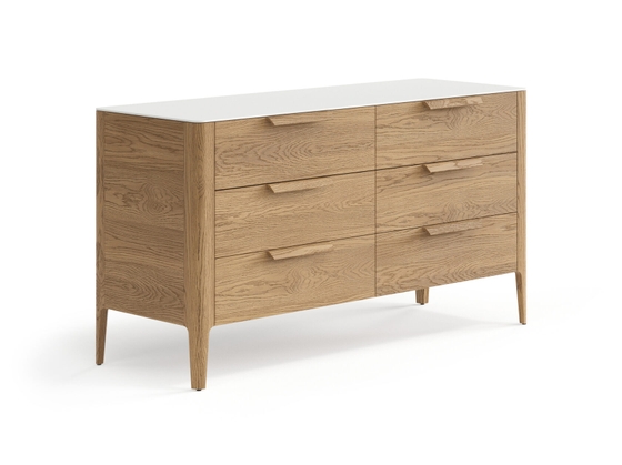 Мебель Комод Piega 6 ящиков. Цвет Дуб мускатный матовый. Материал Массив дуба матовый. Коллекция Комод Piega 6 ящиков. Картинка.